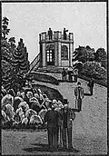 Der Aussichtsturm, der vor der Errichtung der Bismarcksäule bestand