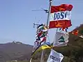 Flaggenmast der MS Wachau mit DDSG-Flagge