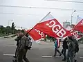 Mitglieder der DGB-Jugend auf einer Demo