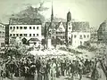 Enthüllung des Denkmals, am 1.&nbsp;Juli 1859