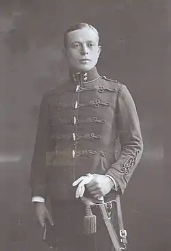 Gyula von Halasy als k.u.k. Oberleutnant, 1916