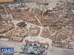 Modell der zerstörten Innenstadt von 1945