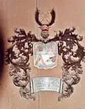 Familienwappen von Hertell in der Kirche von Tribohm