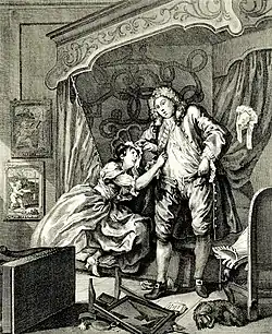 After (Nachher). Radierung mit Kupferstich (1736)