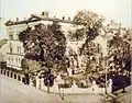 Ansicht des Logengebäudes, rechts im Bild ist das Dach des Künstlerhauses zu sehen (etwa 1910)