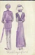 Skizze von Lubow Letnikof, 1911