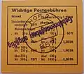 Bund MH 15 mit Handstempel „Gebührenangaben ungültig“ und zusätzlich Tagesstempel.