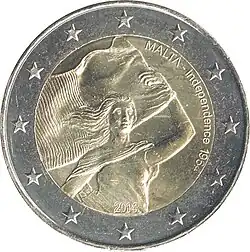 2-Euro-Gedenkmünze Unabhängigkeit von Großbritannien 1964 (2014)