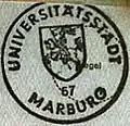 Stempelsiegel: Abdruck des Dienstsiegels Nr.&nbsp;57 der Stadt Marburg