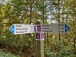 Wegweiser der Traumschleife Marienberg