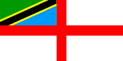 1:2 Marineflagge von Tansania