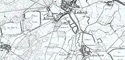 Ausschnitt aus dem Messtischblatt 2690 (Lohsa) von 1889