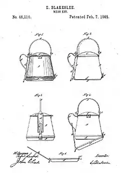 Erastus Blakeslee Kombination Topf und Pfanne 1865[11]