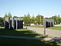 Stelengruppe aus Stahl Dienst an der Pforte