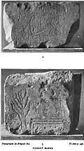 oben: Überreste von zwei Schiffen. unten: Ankunft in Theben/Karnak.