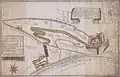 Plan des Wegs von der Burg zum Schlösschen im Englischen Garten (1817)