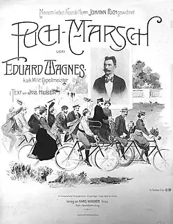 „Puch-Marsch“ von Eduard Wagnes (Cover der Pianoforte-Noten)