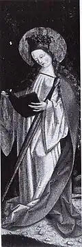 Heilige Katharina, auf dem rechten Standflügel, oben.