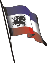 Gleichzeitig Logo und Darstellung der Fahne des Rostocker FC