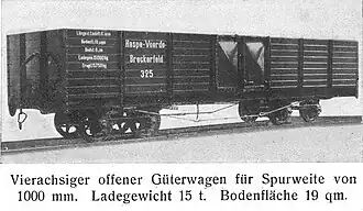 Offener Güterwagen, Schmalspur