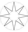 8-zackiger Wappenstern z.&nbsp;B. der Grafen Sternberg '"`UNIQ--postMath-000004A9-QINU`"'