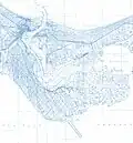 Zustand von Kanal und Swine um 1880 mit Ergänzungen bis 1920