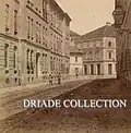 Pferdebahngleis in der Strada Carol Telbisz, im Hintergrund das Gleisdreieck an der Einmündung der Strada Enrico Caruso