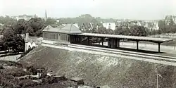 Sierichstraße, Hamburg: Bahnhof in Dammlage (Foto aus dem Eröffnungsjahr 1912)