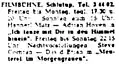 Zeitungsanzeige der Filmbühne Schlutup, 1953
