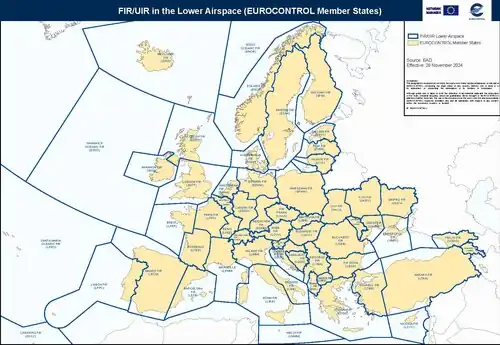 Flight Information Regions der EUROCONTROL Mitglieder