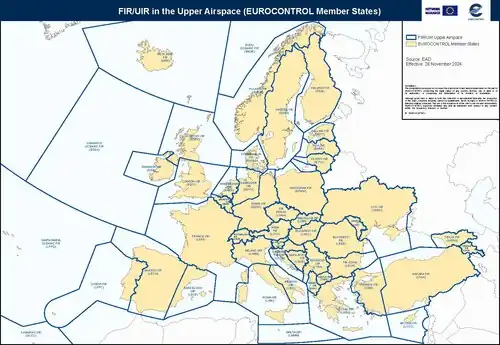 Upper Information Regions der EUROCONTROL Mitglieder