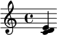  \relative c' { <c d e> } 