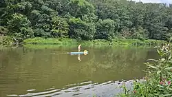 Die Fulda im Sommer 24 - auch Wassersport ist möglich.
