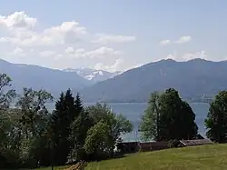 Blick von Gmund auf den Tegernsee (Tegernseer Taal)