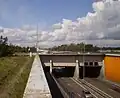Schiffsbrücke Veluwermeer / Niederlande
