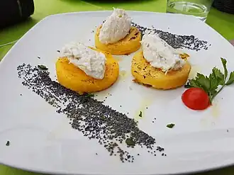 Baccalà mantecato con polenta