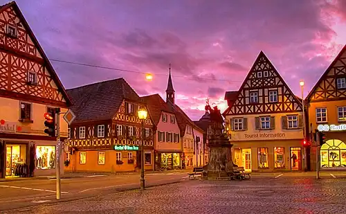 Der Marktplatz in Abendstimmung