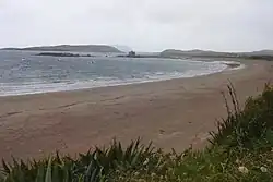Der breite Sandstrand