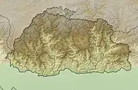 Lagekarte von Bhutan