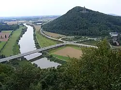 Blick von der Porta-Kanzel auf Weser und Wilhelmsdenkmal