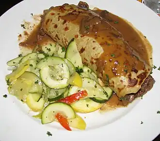 Boxty with beef and Squash (Reibekuchen mit Rindfleisch und Kürbis)
