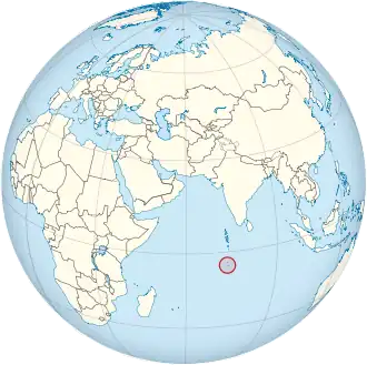 Karte des Britischen Territoriums im Indischen Ozean