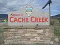 Ortseingangsschild in Cache Creek