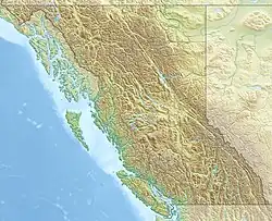 Lagekarte von British Columbia in Kanada