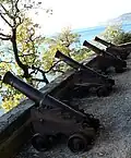 Canoni puntati verso il mare nel Parco del Castello di Miramare