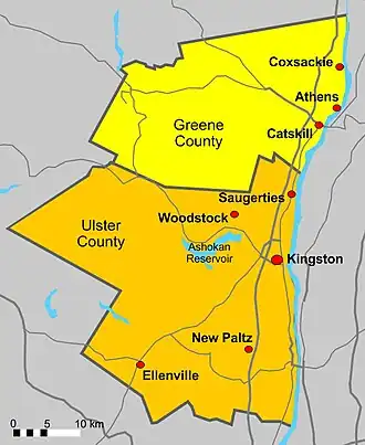 Die 2 Countys im Gebiet der Catskill Mountains