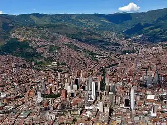 Luftbild von Medellín