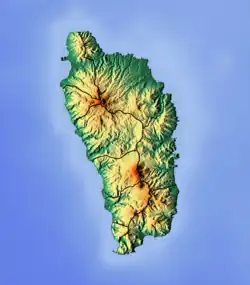 Lagekarte von Dominica
