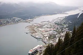 Juneau mit dem Fährhafen
