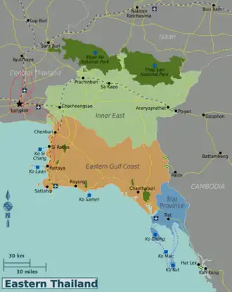 Die Regionen Zentralthailands